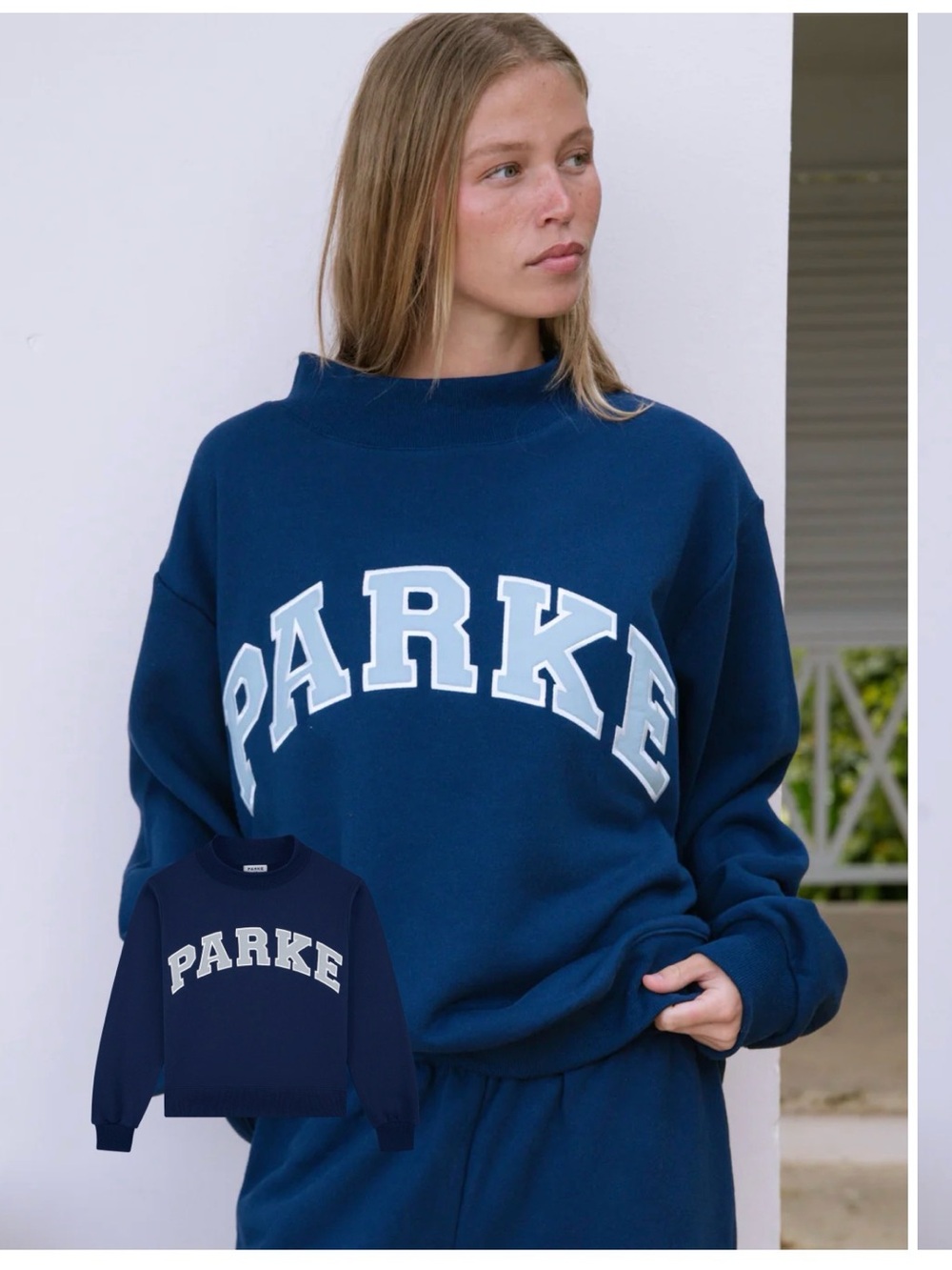 PARKE Seabreeze Varsity Mockneck L/XL